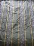 embroidered/striped silk taffeta
