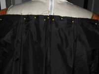 draping the back